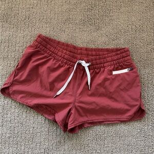 Vuori Women's Burgundy Athletic Shorts